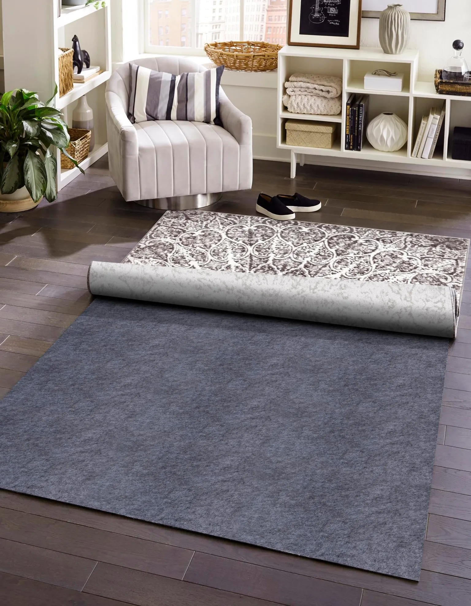 9' x 12' 2 Luxe Rectangle Area Rug Pad Floor Protection Pad for Under Rugs & Carpet Sound Dampening Underlayment Cushion