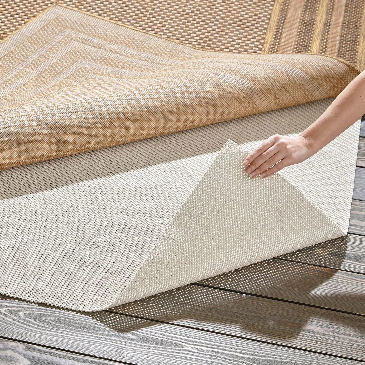 3' x 5' Eco Rectangle Area Rug Pad Floor Protection Pad for Under Rugs & Carpet Non-Slip Durable Rubber Underlayment